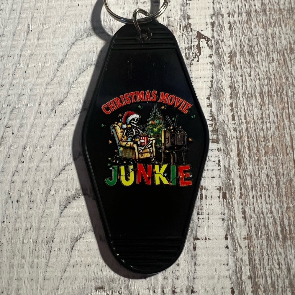 Christmas Movie Junkie Keychain
